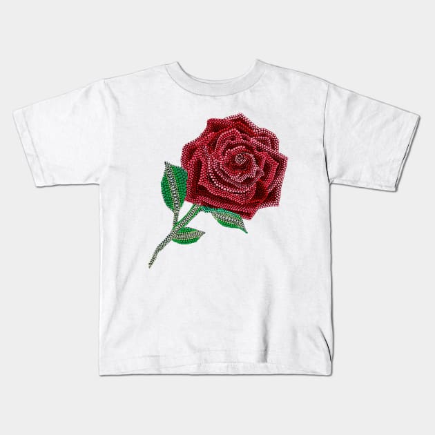 Rose - Red Kids T-Shirt by Amy Diener